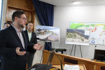 Landscape architects firm Thomas and Hutton presented their first draft of plans for a park on the Amelia River waterfront in Fernandina Beach. Manager Ryan Thompson said the plan is not in its final form and can be adjusted to fit the needs of the city. Photo by Julia Roberts/News-Leader