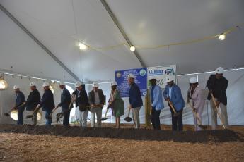 Members of the American Beach Water and Sewer District Advisory Board and American Beach Property Owners Association at the American Beach Septic-to-Sewer groundbreaking in September 2022. File photo