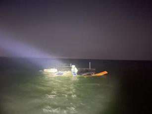 NCSO Marine Unit rescues a man of a sinking vessel over the weekend. Submitted photo