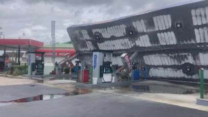 A gas station in Perry sustained damage in Hurricane Idalia. Mike Exline/For News Service of Florida
