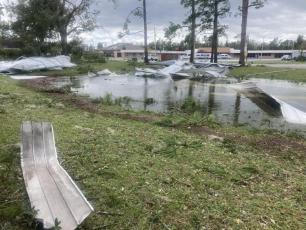 Taylor County sustained flooding and other widespread damage in Hurricane Idalia. Photo by Mike Exline/News Service of Florida