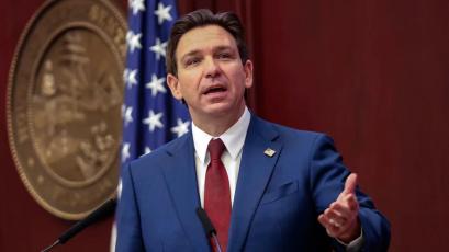 Florida Gov. Ron DeSantis gives his State of the State address during a joint session of the Senate and House of Representatives in Tallahassee on Tuesday, Jan. 9.