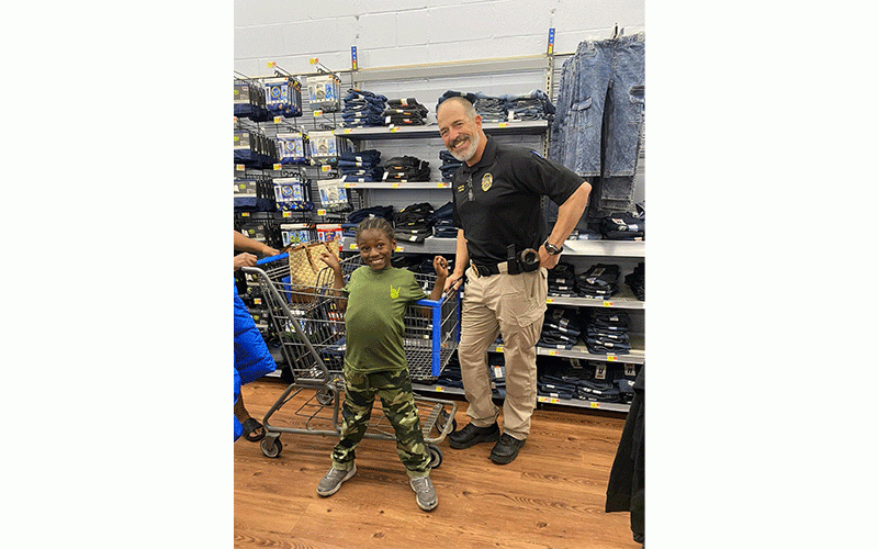 Fernandina Beach Police Department's annual event Shop with Cops, 2022.