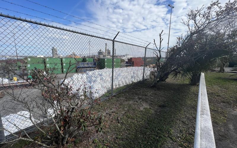 According to Nassau Terminals, there are 16,000 tons of bagged dry cement being stored at the Port of Fernandina, with another vessel set to replenish that inventory in six to eight weeks. Submitted photo