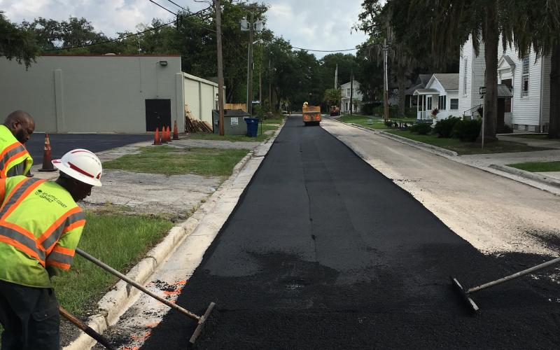 Example of the work being done for the city's resurfacing project. Submitted photo