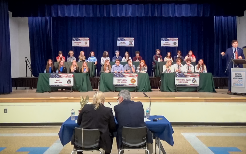 Six high school teams competed in the 2023 Constitution Bowl, including Lindisfarne Hall, Hilliard High School, Yulee High School, Home Education, West Nassau High School and Fernandina Beach High School. Photo by Stan Cottle/special