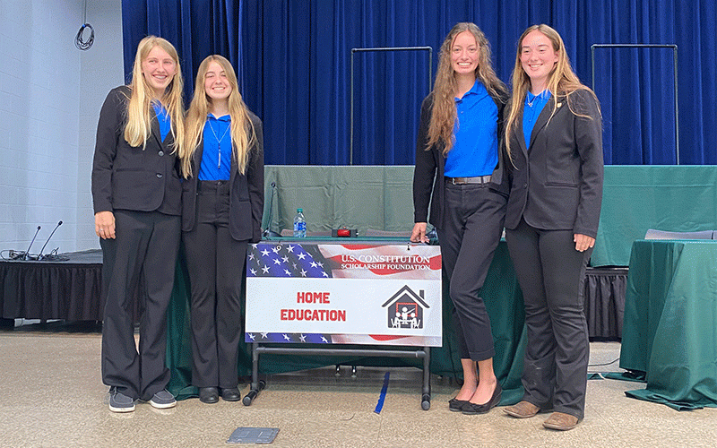Home Education Team included Emma Norstrem, Eva Burbo, Lauren Walters and Eva Hawkes and was coached by Alisa Burbo. Photo by Stan Cottle/special