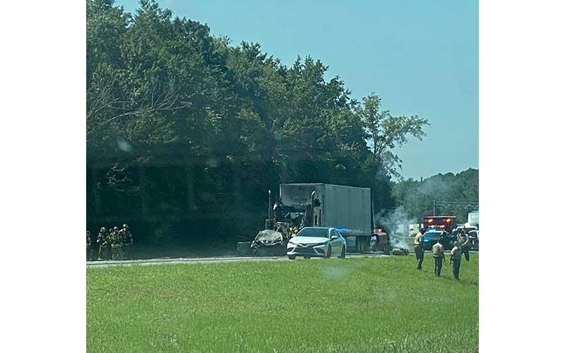 On Facebook, drivers shared photos and videos of the fiery crash that led to hours of backed up traffic along U.S. 17 from Pecan Park and along S.R. 200. Submitted photo
