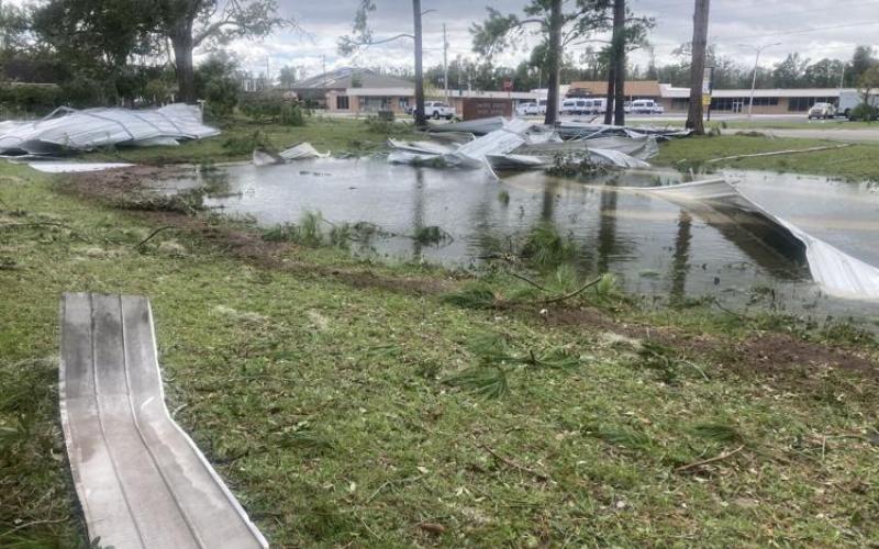 Taylor County sustained flooding and other widespread damage in Hurricane Idalia. Photo by Mike Exline/News Service of Florida