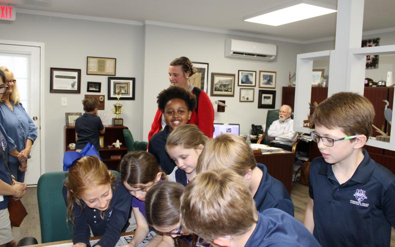 FBCA third grade visits the News-Leader.  Photo by Tracy McCormick-Dishman/News-Leader