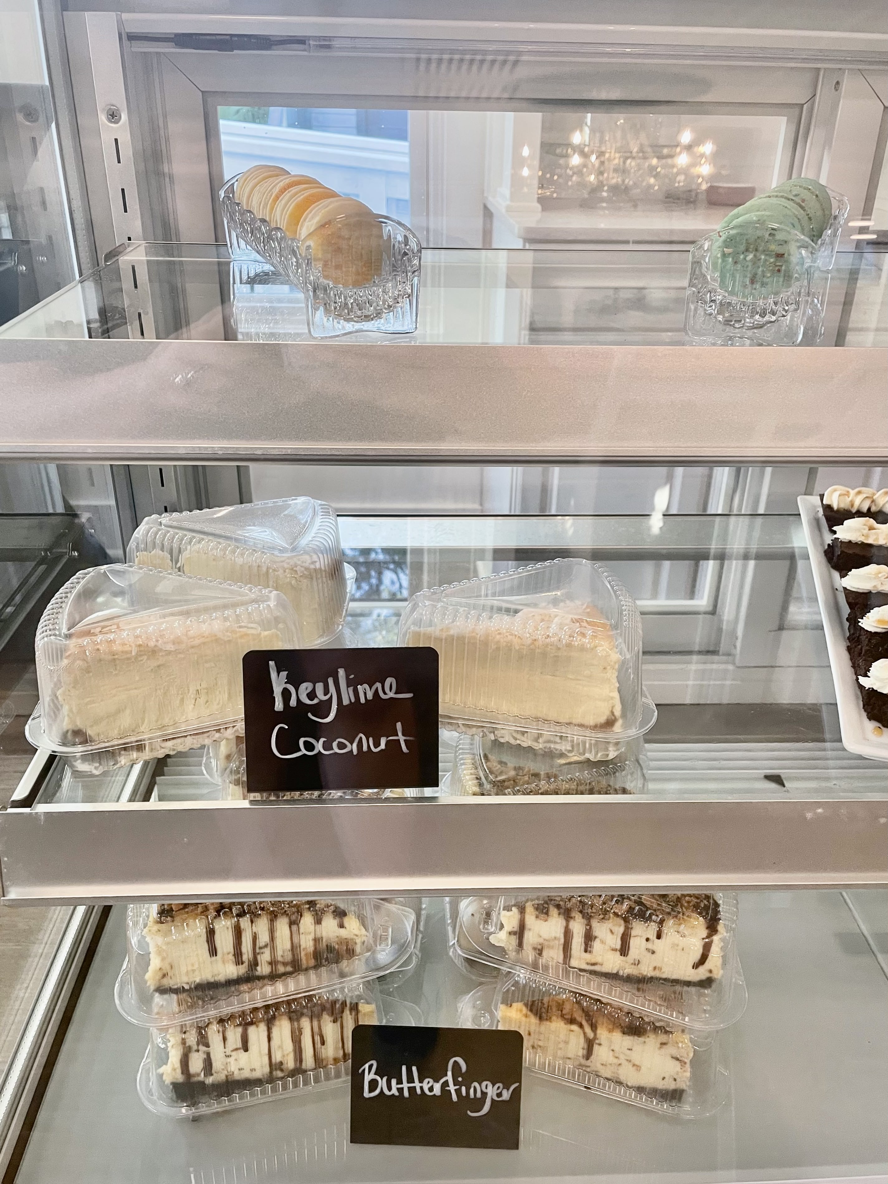 Bakery case filled with gluten-free treats.