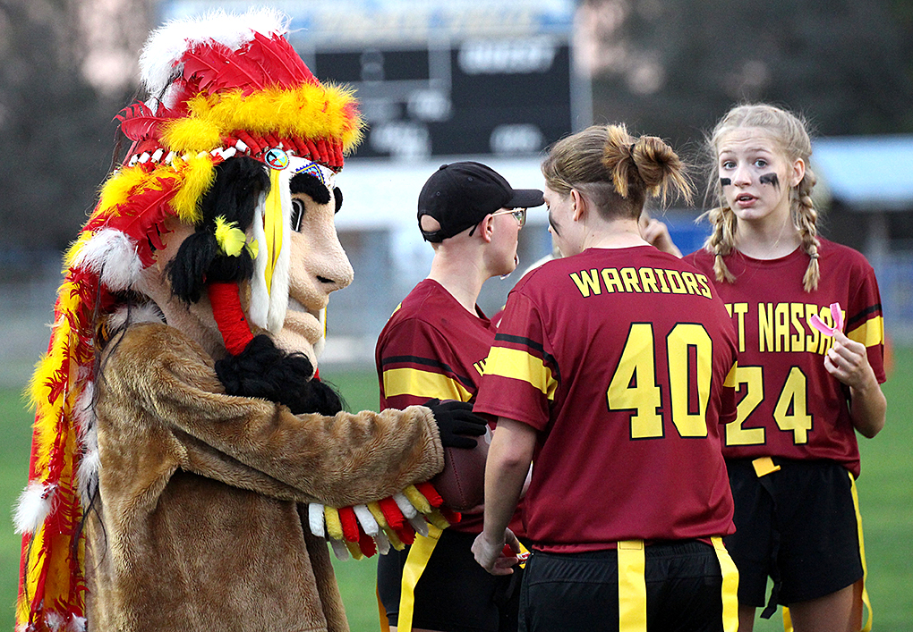 The Lady Pirates hosted the Lady Warriors Thursday to kick off the FHSAA’s inaugural girls flag football season. FBHS plays at Baker Thursday. Photo by Beth Jones/News-Leader