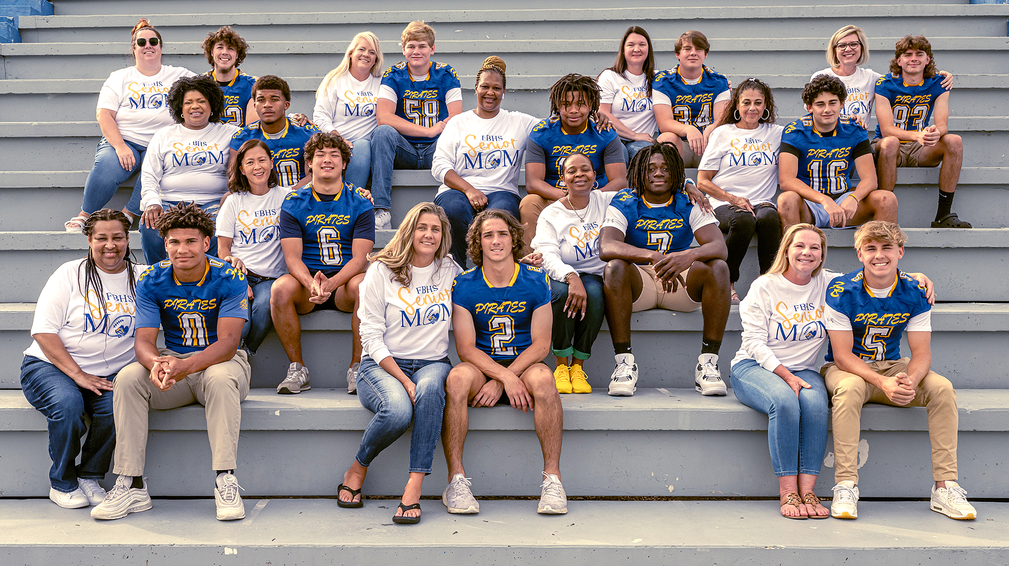 Pirate seniors and their no. 1 fans. Photo by Penny Glackin/Special