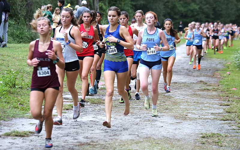 Lady Pirates compete in the New World Fall Spectacular at Cecil Field Saturday. Photo by Stephanie Nichols/Special 