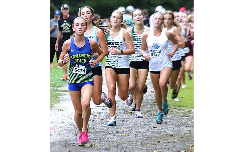 Lady Pirates compete in the New World Fall Spectacular at Cecil Field Saturday. Photo by Stephanie Nichols/Special 