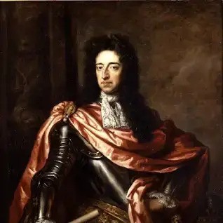 William III, also known as William of Orange, was King of England, Ireland and Scotland from 1689 to 1702. He was a descendant of the Duchy of Nassau in Germany. Nassau River, Nassau Sound and Nassau County derived their names from the British king’s lineage. The portrait is by Godfrey Kneller, circa 1690.