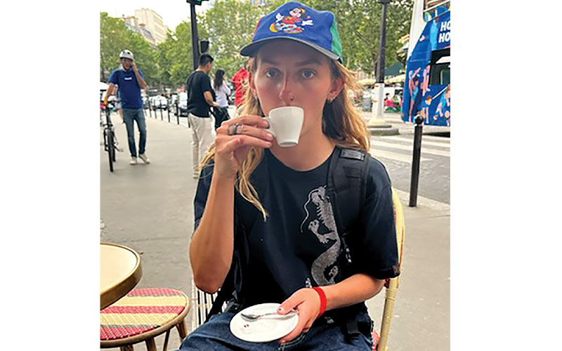 Poe Pinson in Paris. Submitted