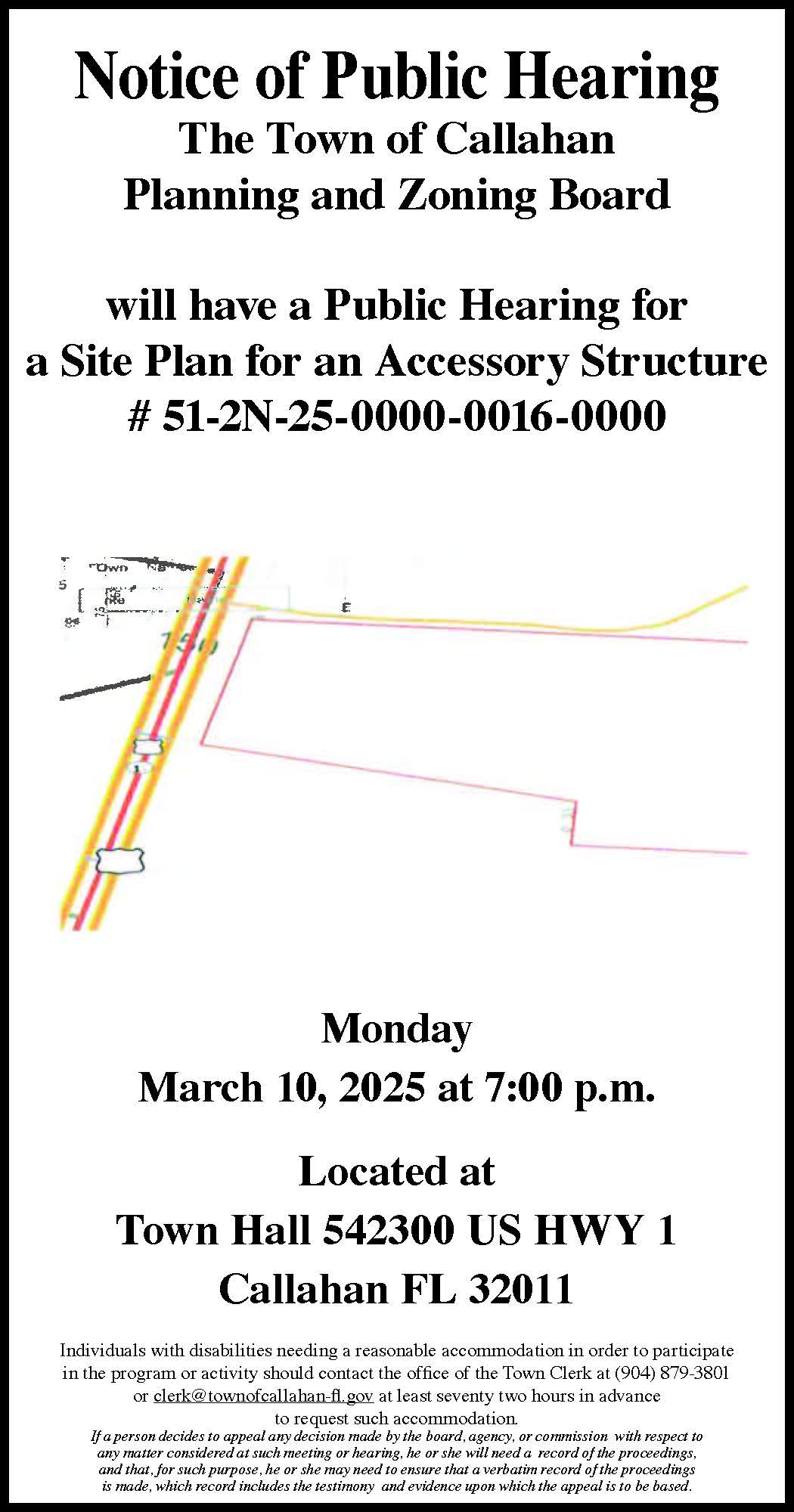 Notice of Public Hearing