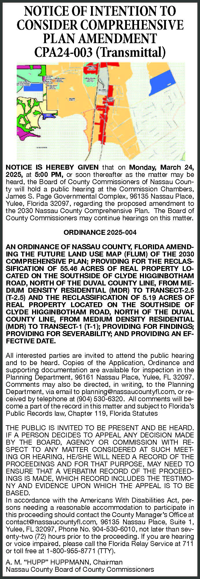  NOTICE OF INTENTION 