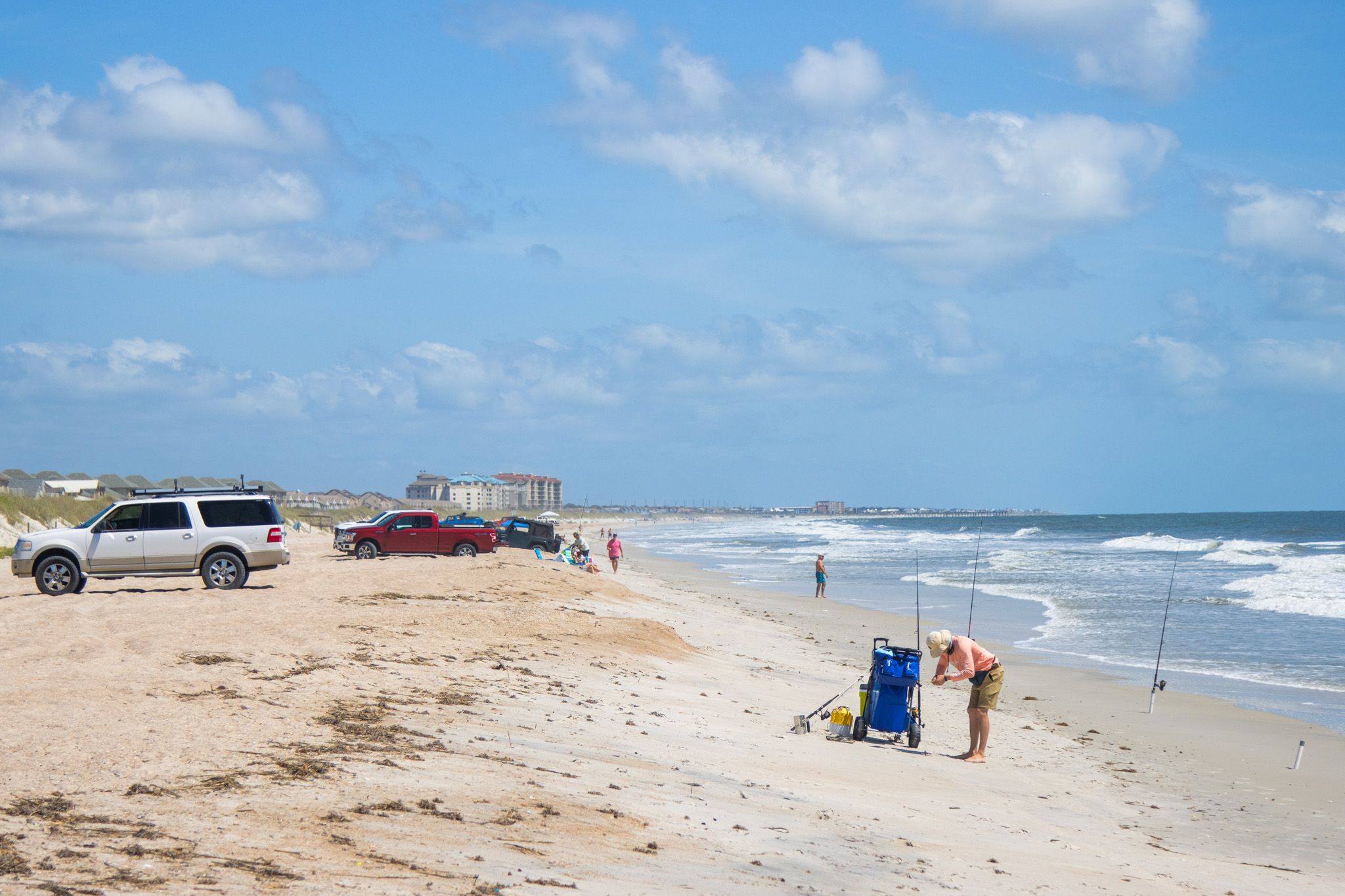 Fishing and Driving is allowed at American Beach. Photo by Ashley Chandler/News-Leader