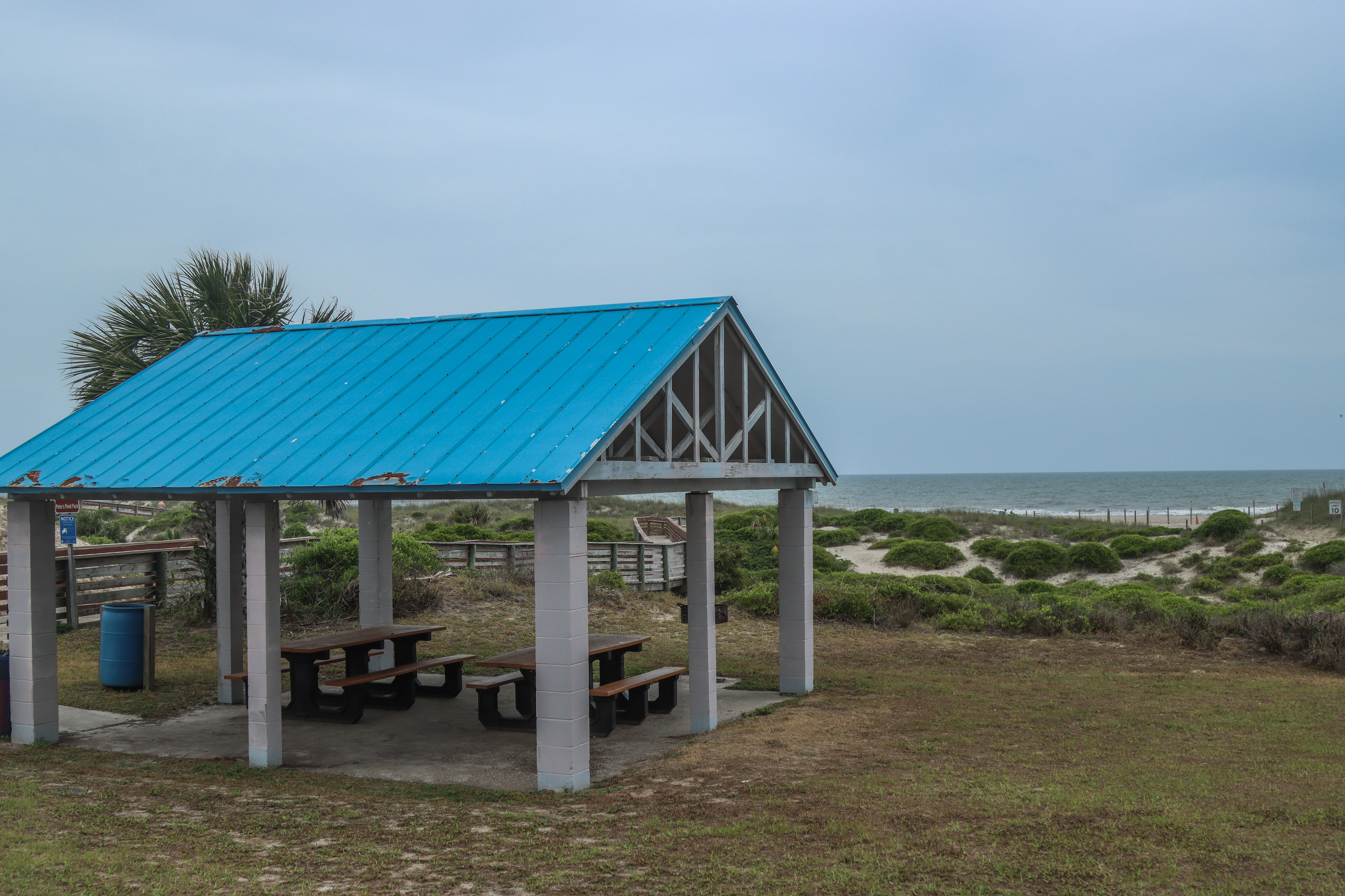 A sheltered picnic area is pictured Monday at Peters Point. Photo by Ashley Chandler/News-Leader