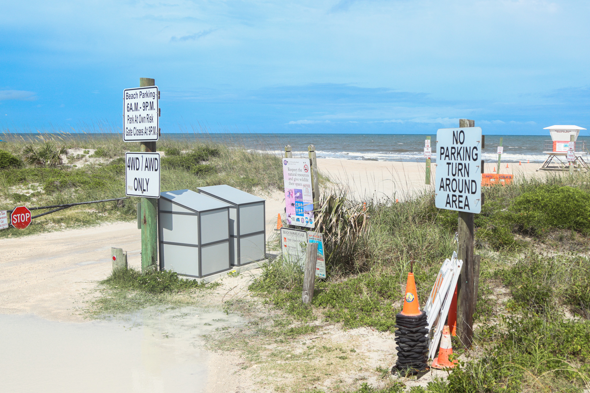 Drive on parking is allowed at Seaside Park. Photo by Ashley Chandler/News-Leader