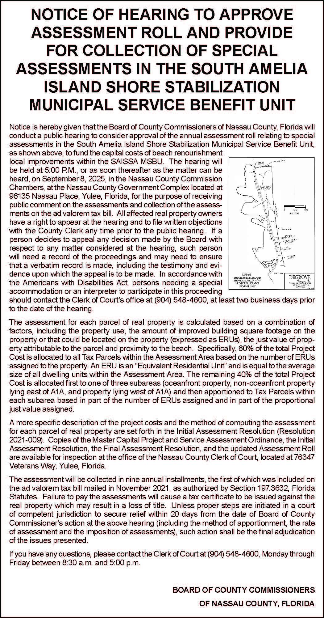 NOTICE OF HEARING