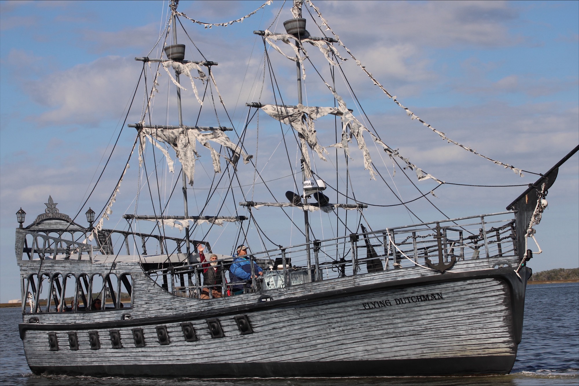 Captain David Johnson sets out from the Fernandina Harbor Marina on The Flying Dutchman. By Marisa DeMar/News-Leader 