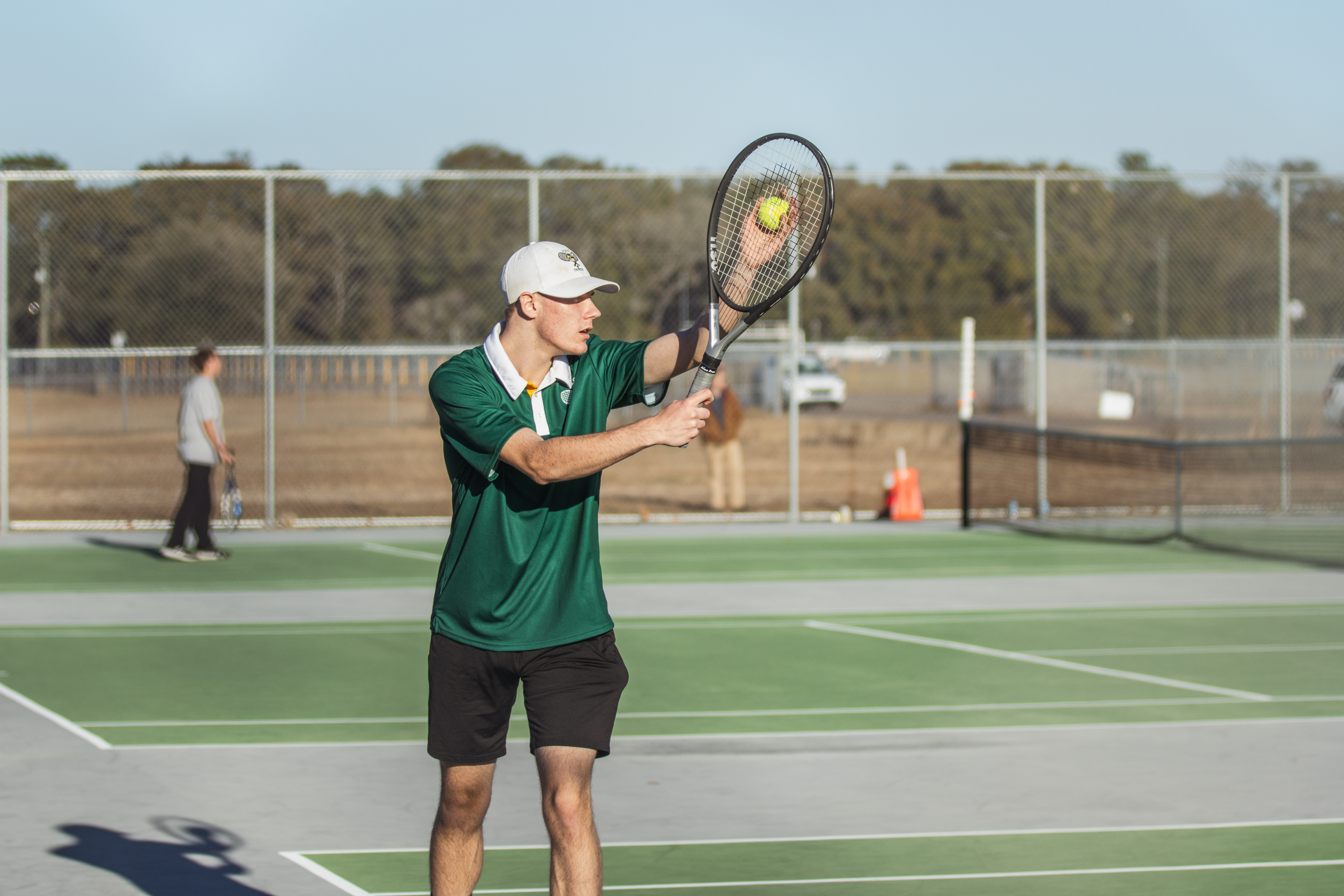 Yulee High School tennis faced off against Hilliard on Feb. 12. Photo by Ashley Chandler/News-Leader