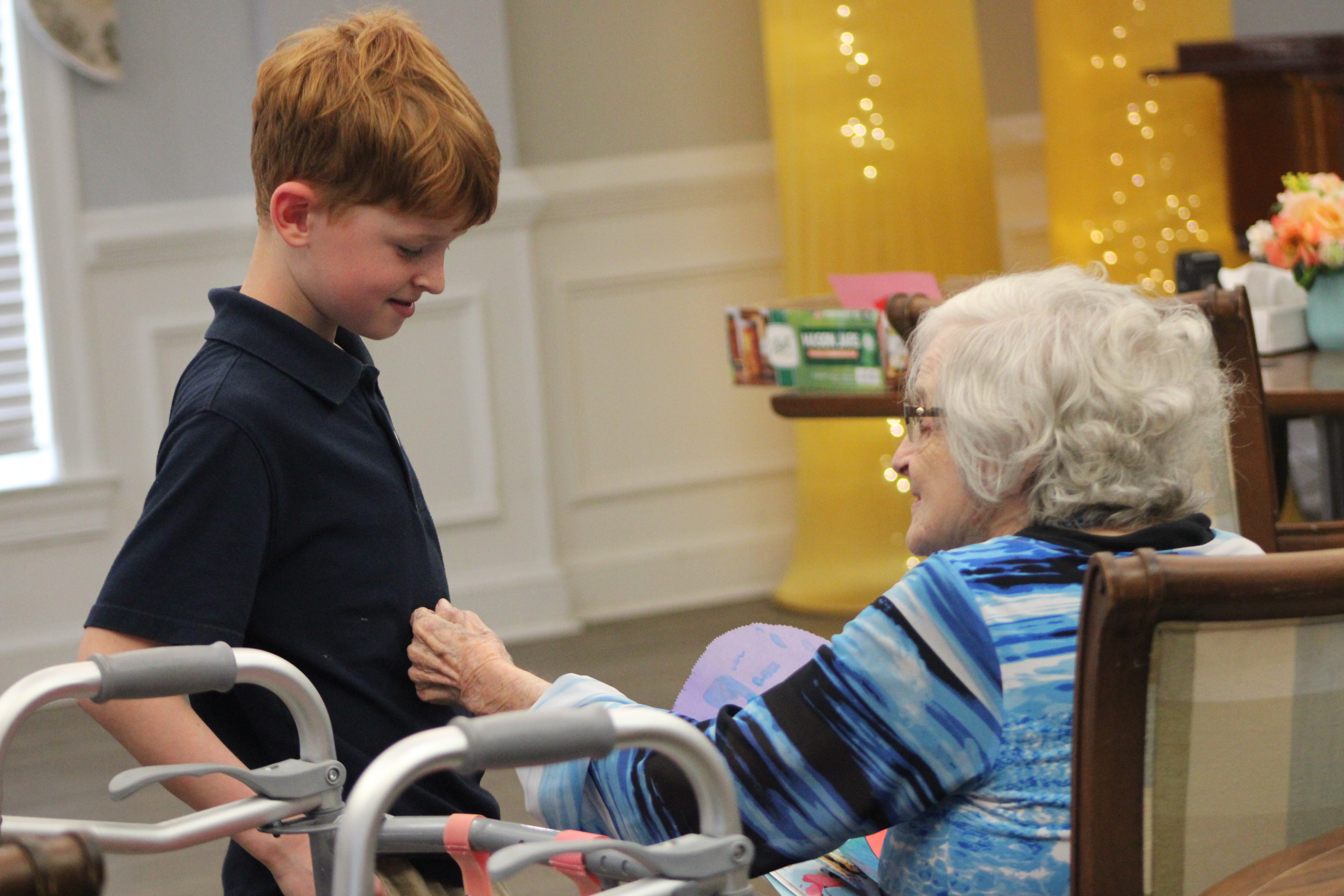 Handmade valentines given to the seniors at Osprey Village by the Montessori students. By Marisa DeMar/News-Leader