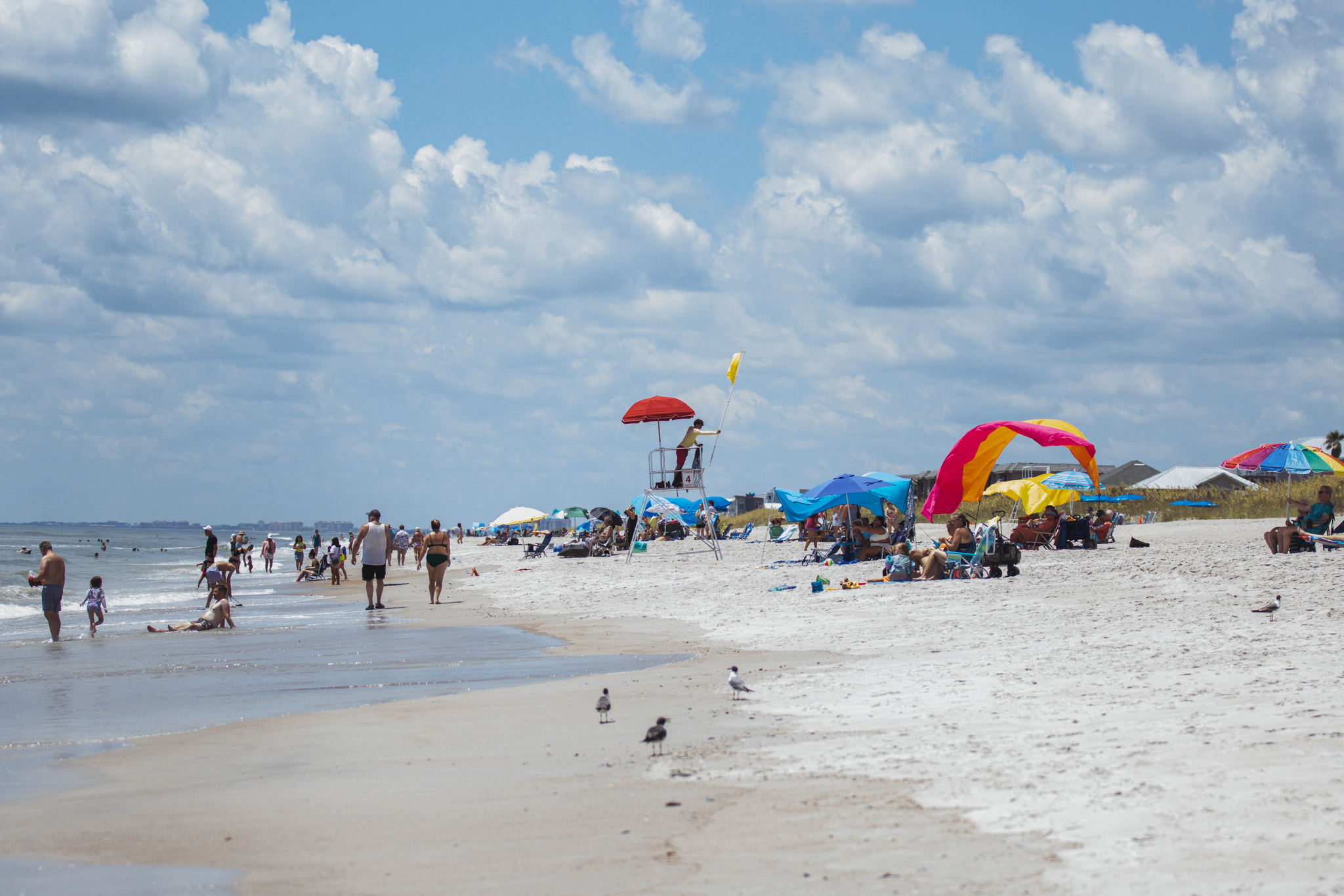  Lifeguards monitor Main Beach on Tuesday to keep people safe. Photo by Ashley Chandler/News-Leader