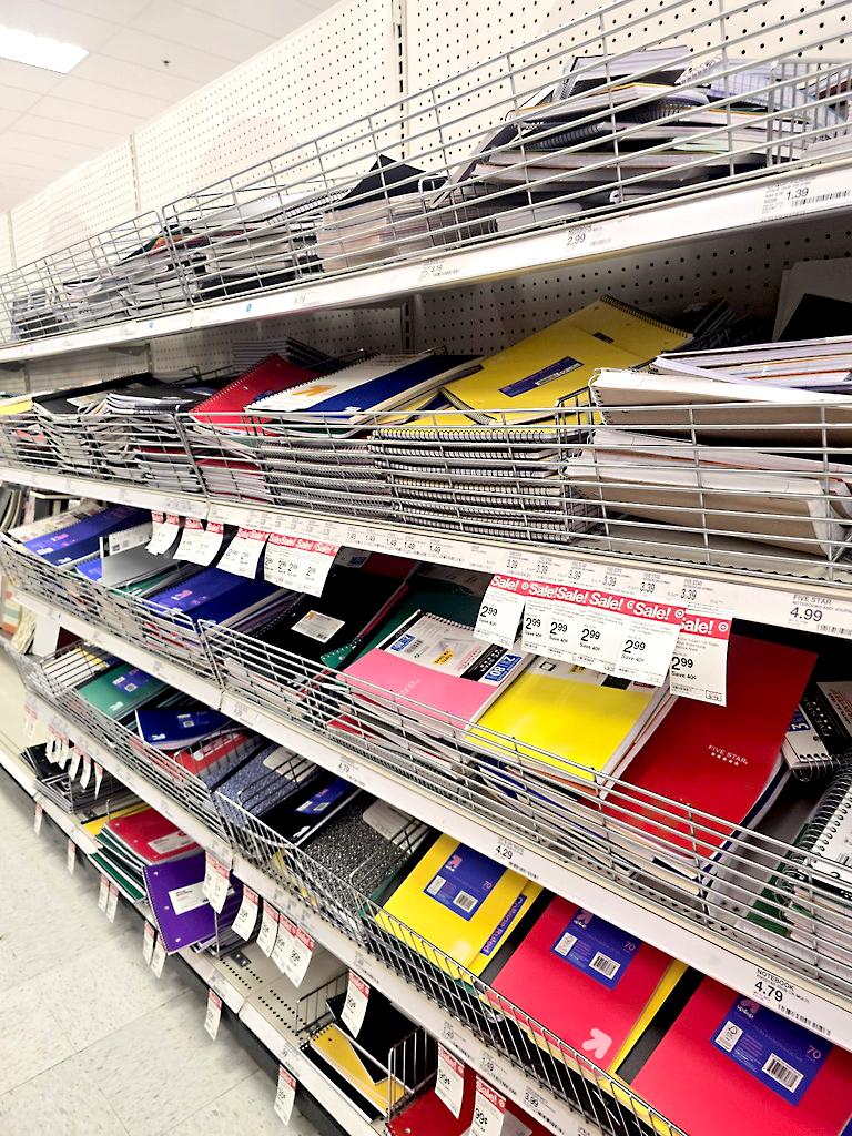 School supplies for sale Tuesday at Target in Yulee. Photo by Ashley Chandler/News-Leader