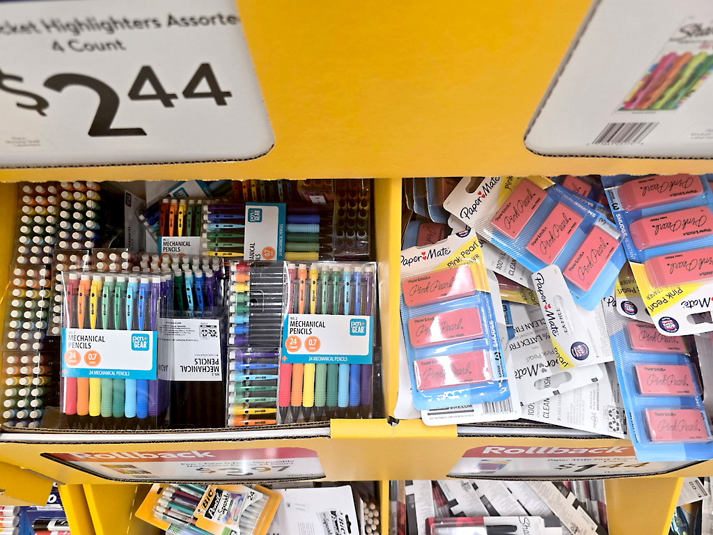 School supplies for sale Wednesday at the Walmart on Amelia Island. Photo by Ashley Chandler/News-Leader