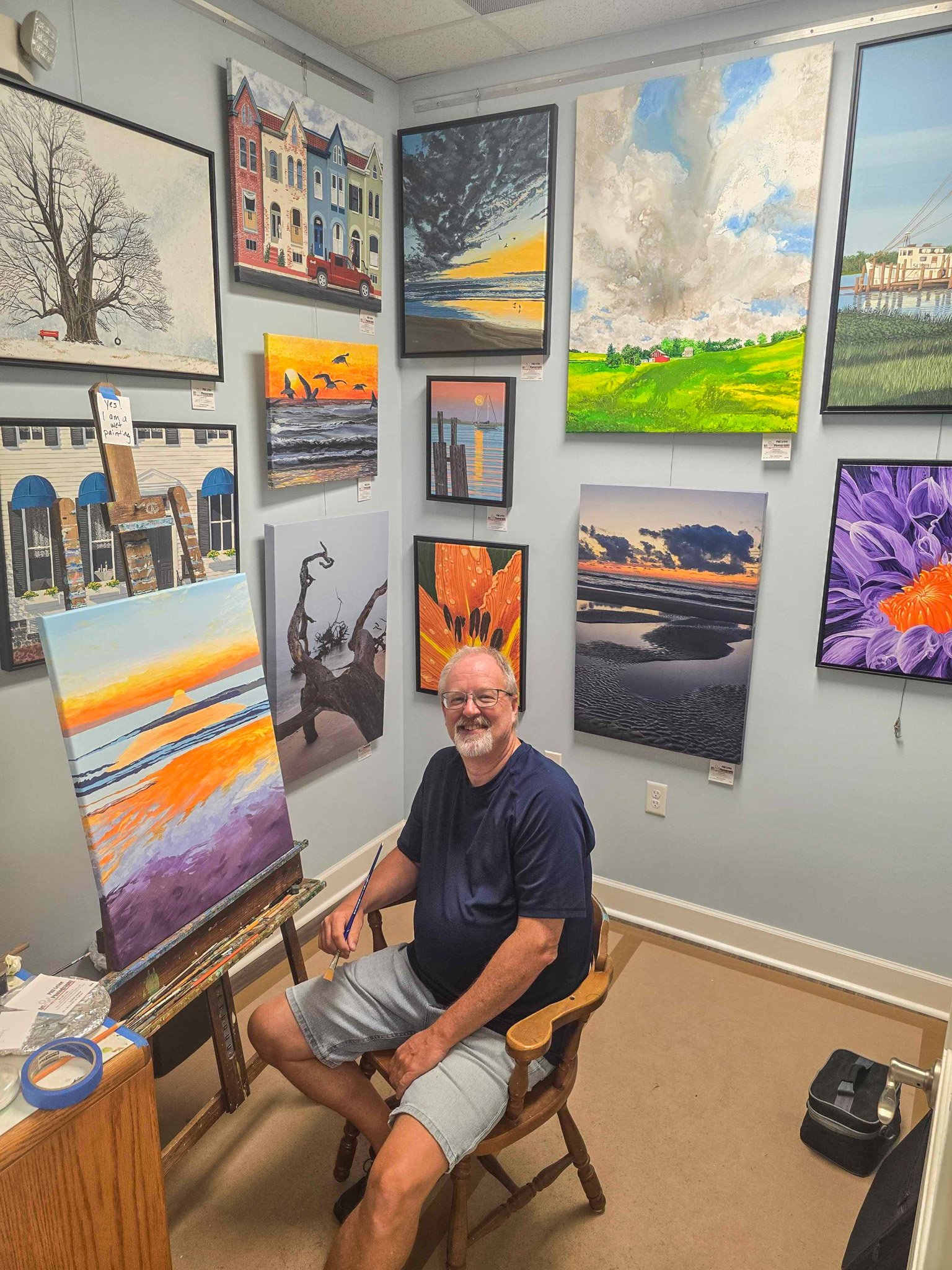 hil LeVee in his working studio space at Art Amelia on Friday. Photo by Ashley Chandler/News-Leader