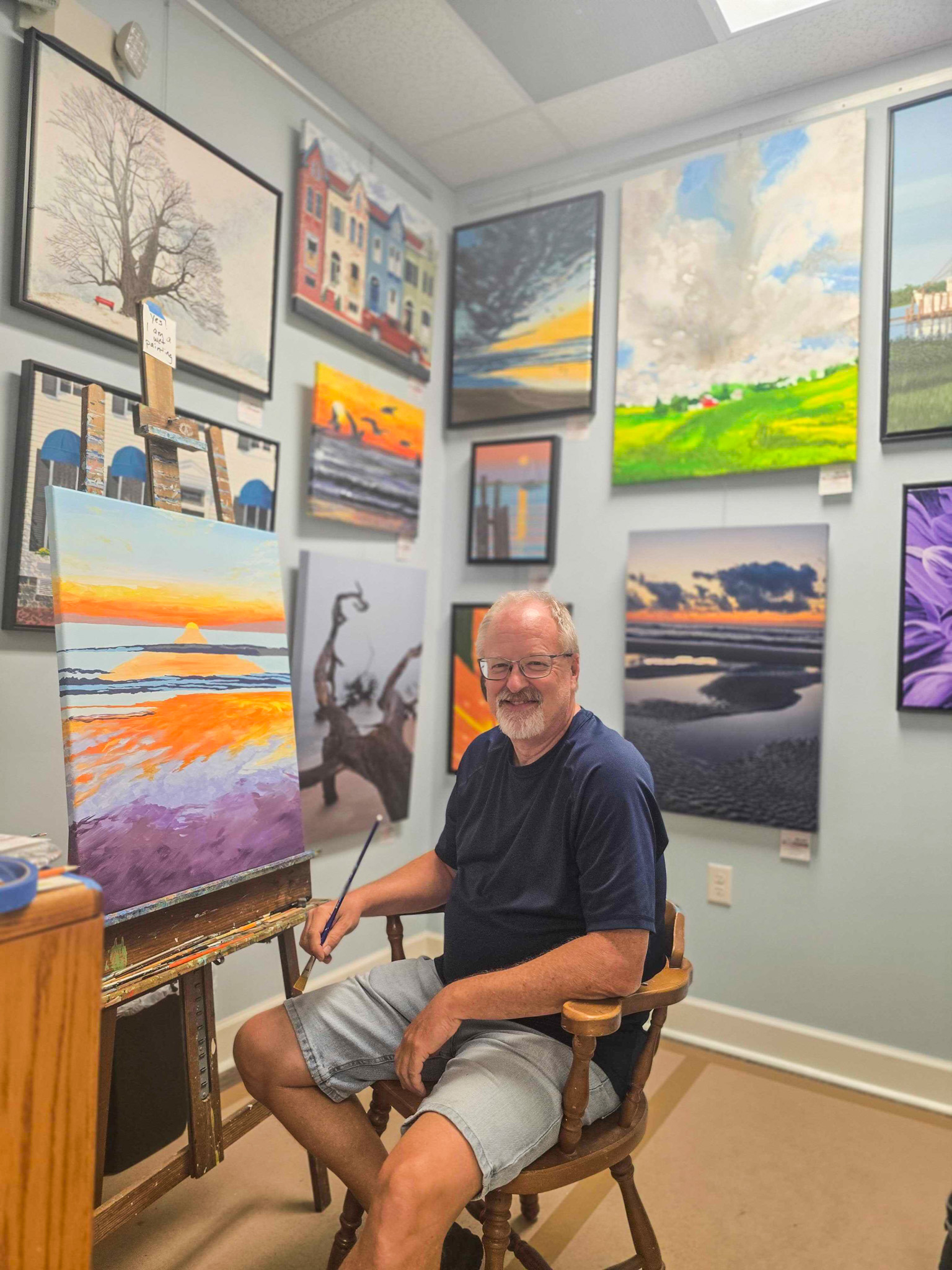 hil LeVee in his working studio space at Art Amelia on Friday. Photo by Ashley Chandler/News-Leader