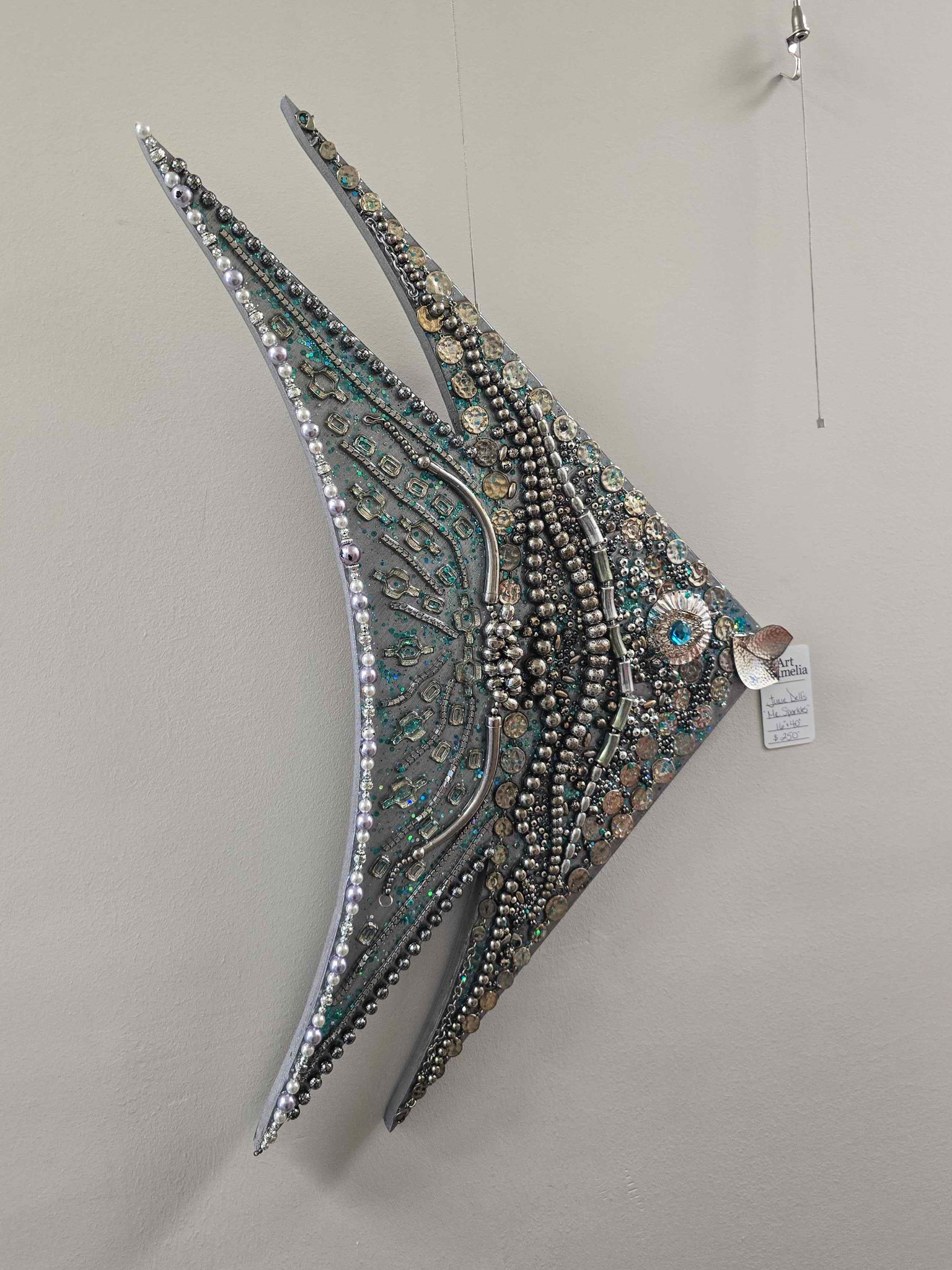 Julie Delfs creates art with multiple mediums including resin-epoxy, acrylic paint, sculptures and more. Photo by Ashley Chandler/News-Leader