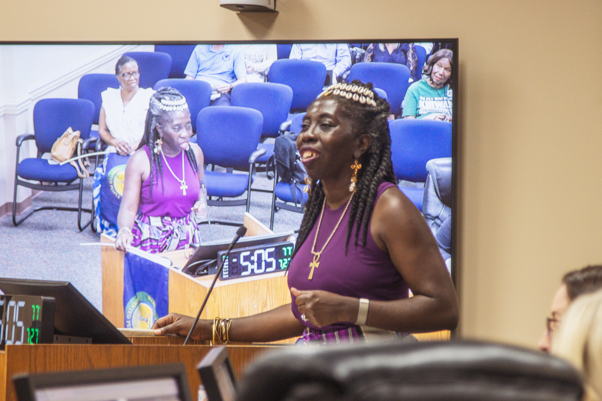 Chieftess of the Gullah/Geechee Nation Queen Quet. Photo by Ashley Chandler/News-Leader
