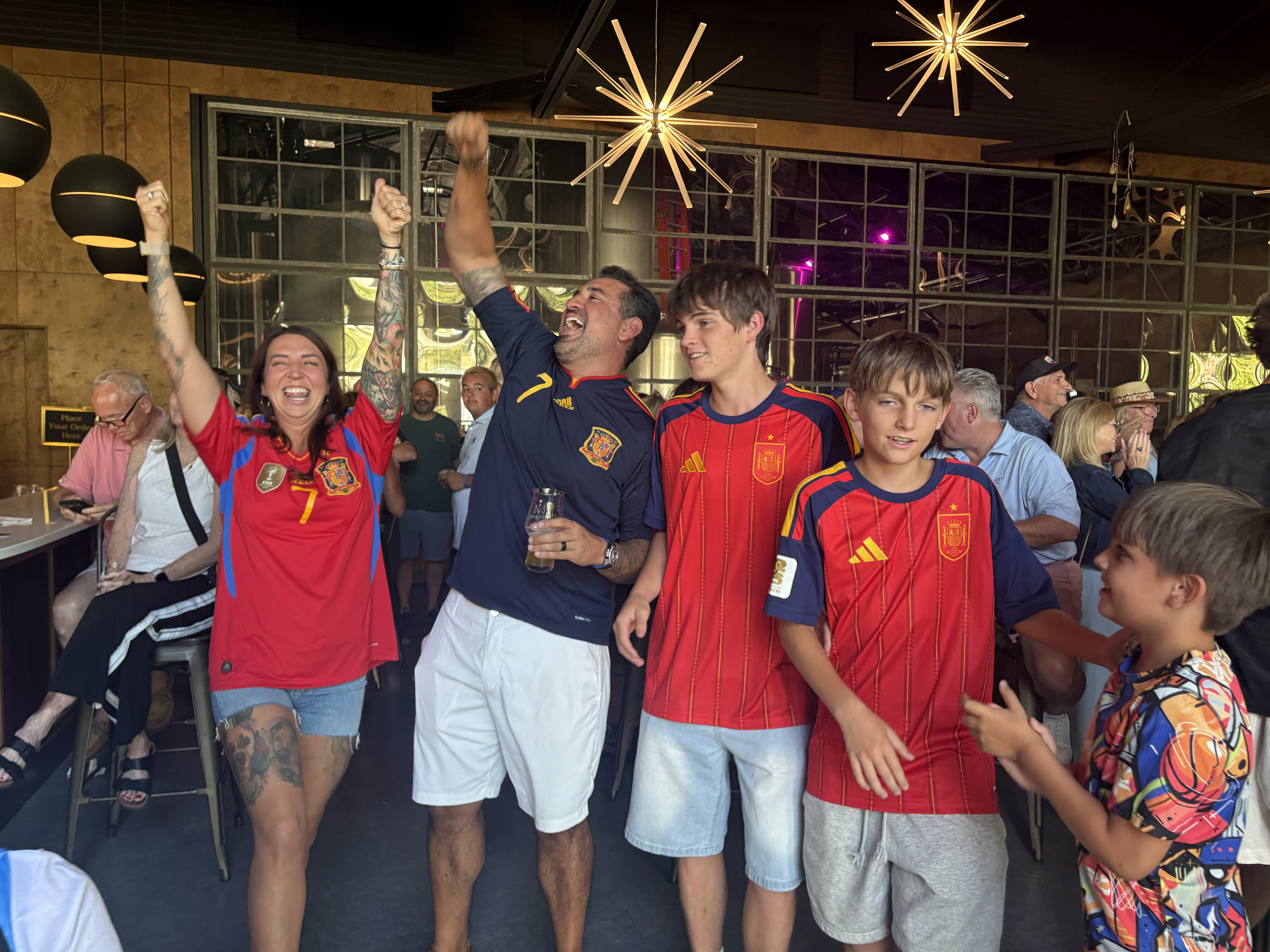 Locals pack Mocama for the World Cup Final — Argentina vs. Spain. Spain defeated Argentina 1-0 in extra time. Photo by Marisa DeMar