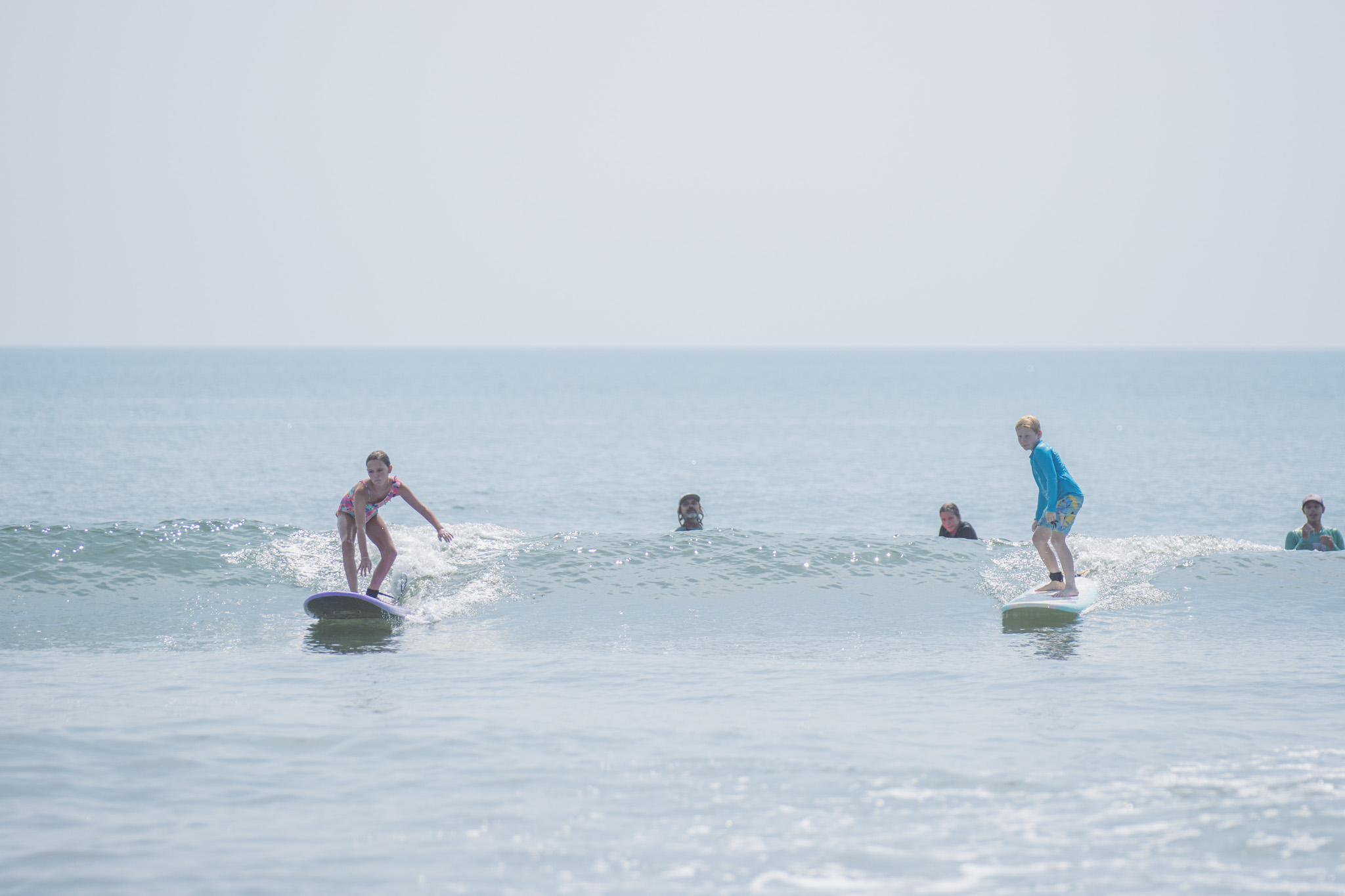Local youth take part in the Surf Asylum clinic Monday morning on Amelia Island. Photo by Ashley Chandler/News-Leader