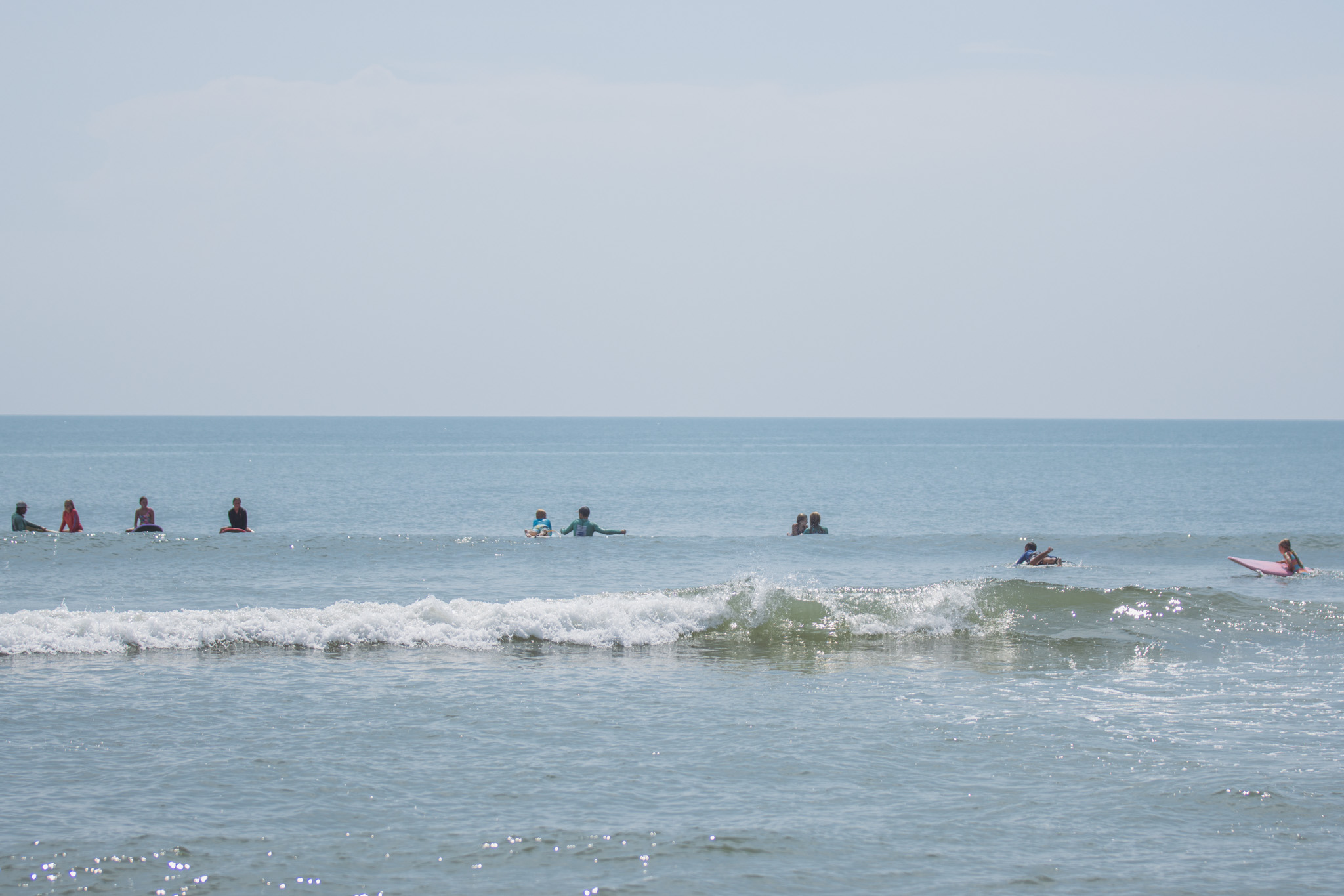 Local youth take part in the Surf Asylum clinic Monday morning on Amelia Island. Photo by Ashley Chandler/News-Leader