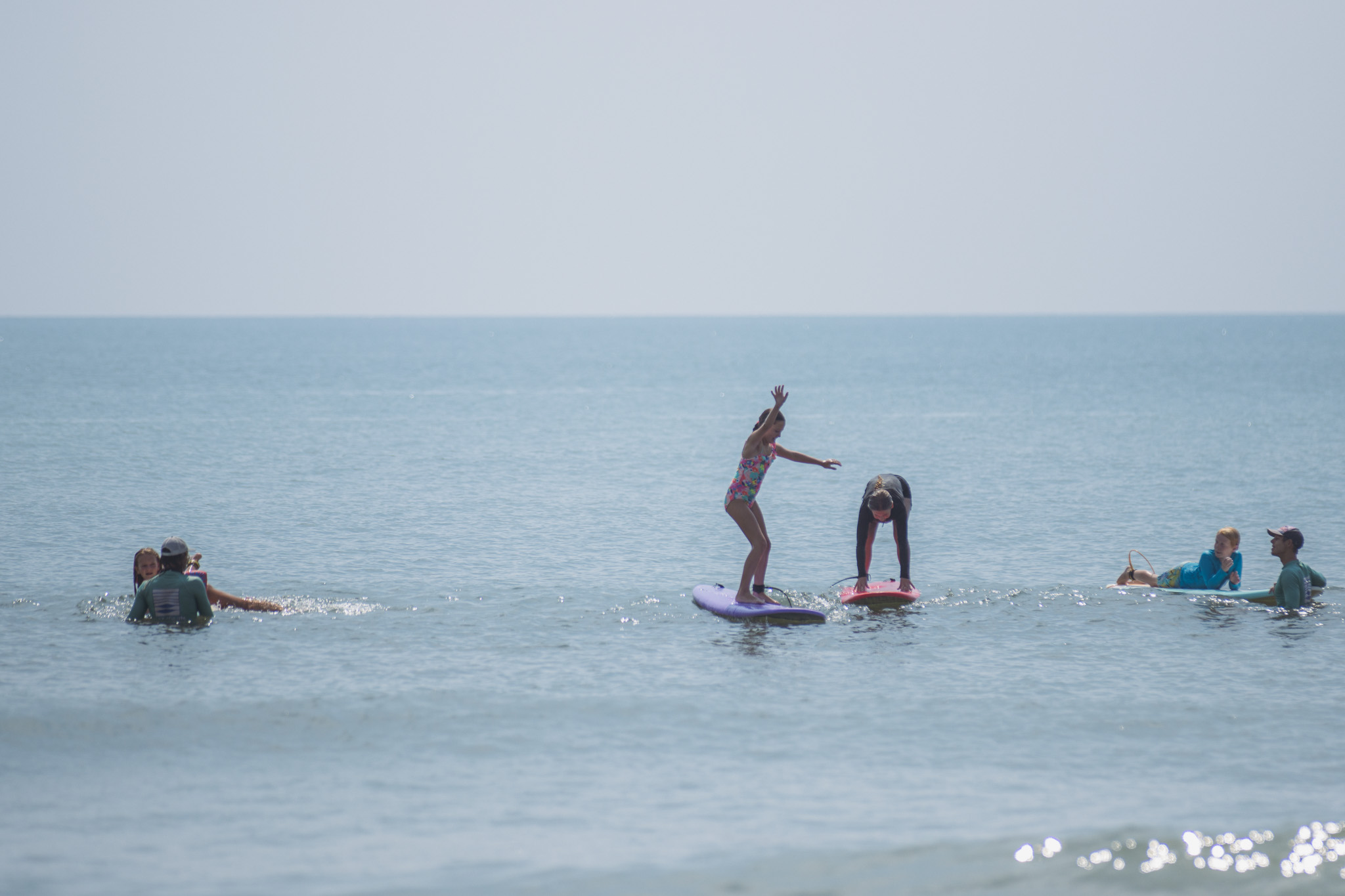 Local youth take part in the Surf Asylum clinic Monday morning on Amelia Island. Photo by Ashley Chandler/News-Leader