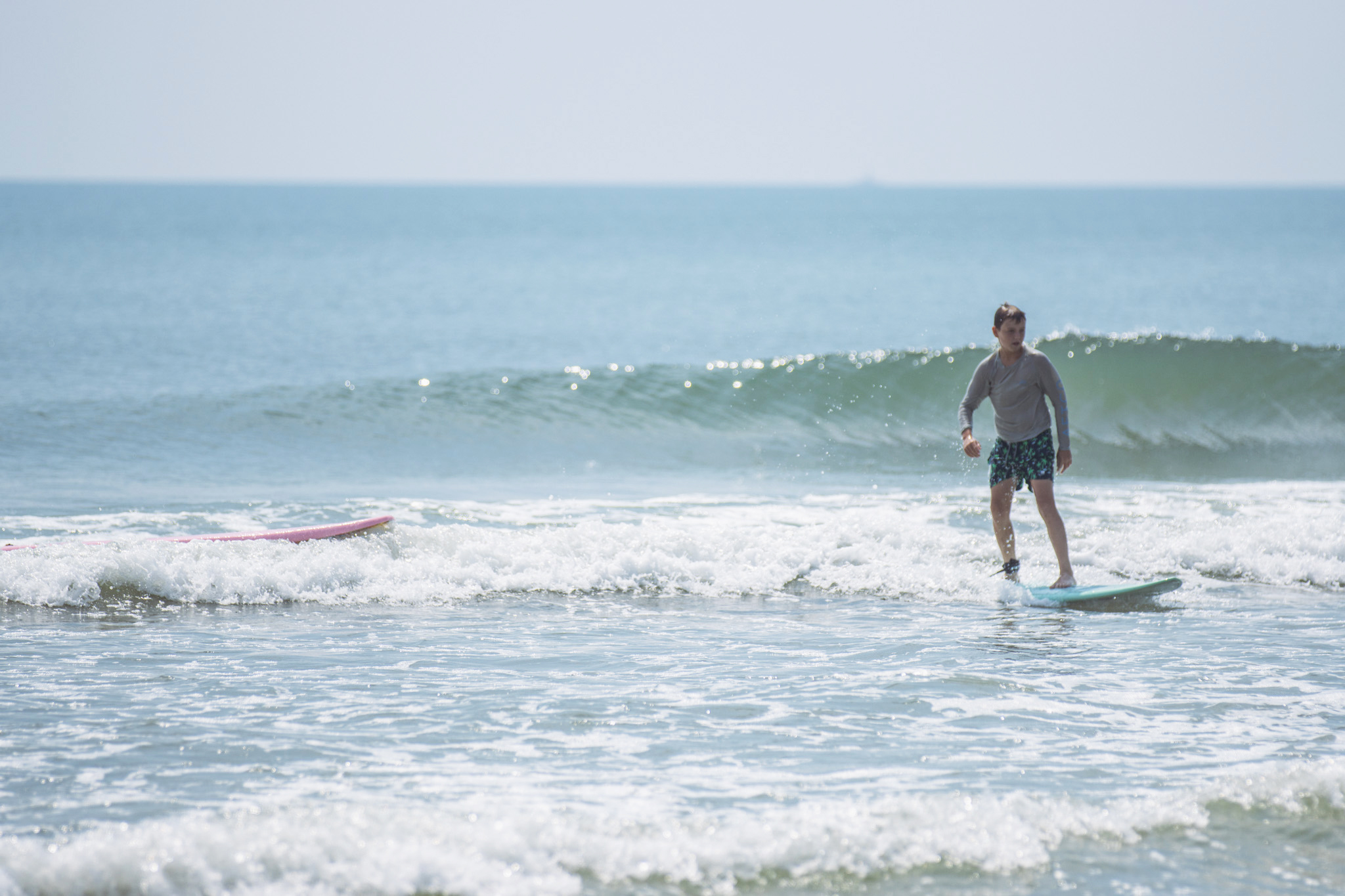 Local youth take part in the Surf Asylum clinic Monday morning on Amelia Island. Photo by Ashley Chandler/News-Leader