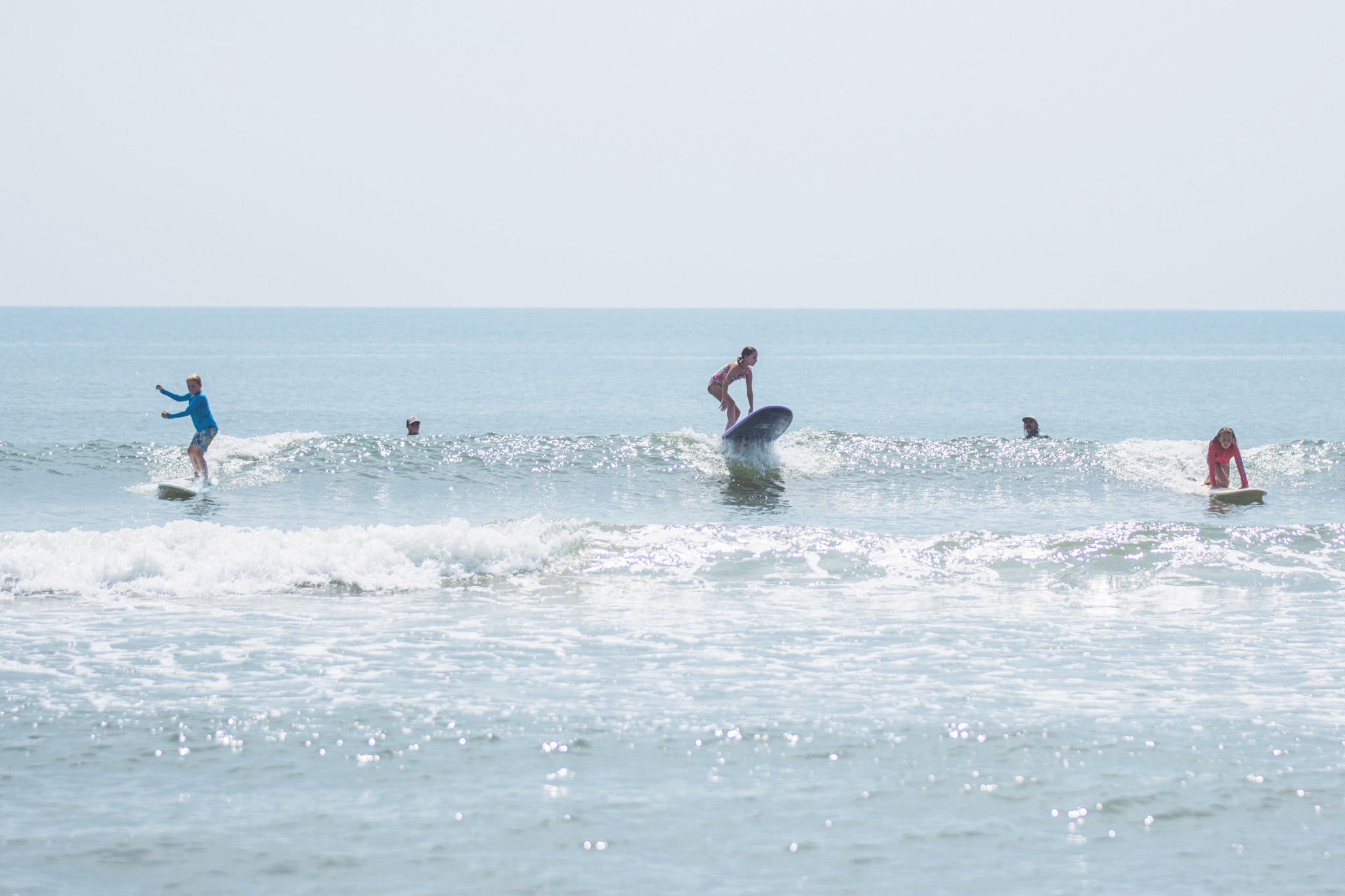 Local youth take part in the Surf Asylum clinic Monday morning on Amelia Island. Photo by Ashley Chandler/News-Leader