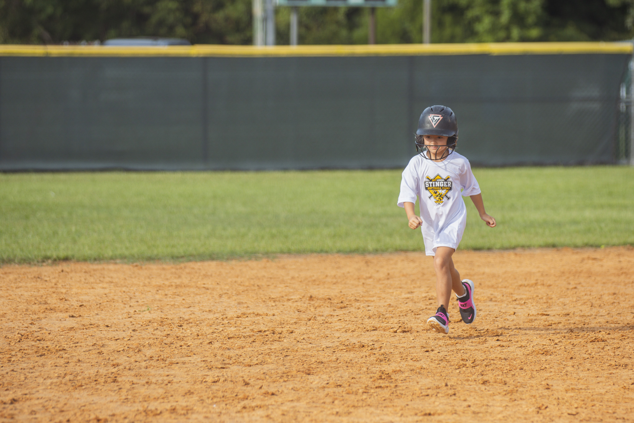 Softball players between the ages of six and 14 participated in the Yulee High School Softball Camp this week at the Yulee Sports Complex. Photo by Ashley Chandler/News-Leader