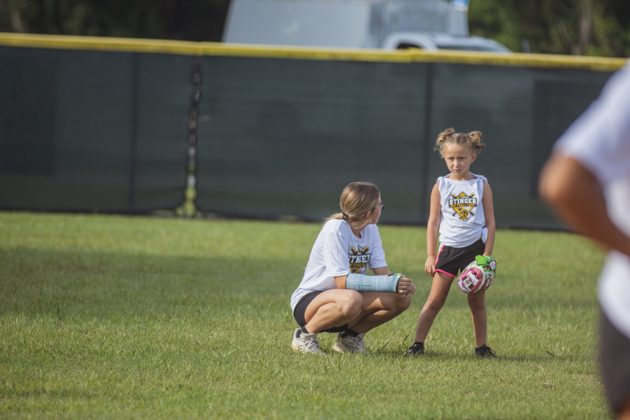 Softball players between the ages of six and 14 participated in the Yulee High School Softball Camp this week at the Yulee Sports Complex. Photo by Ashley Chandler/News-Leader