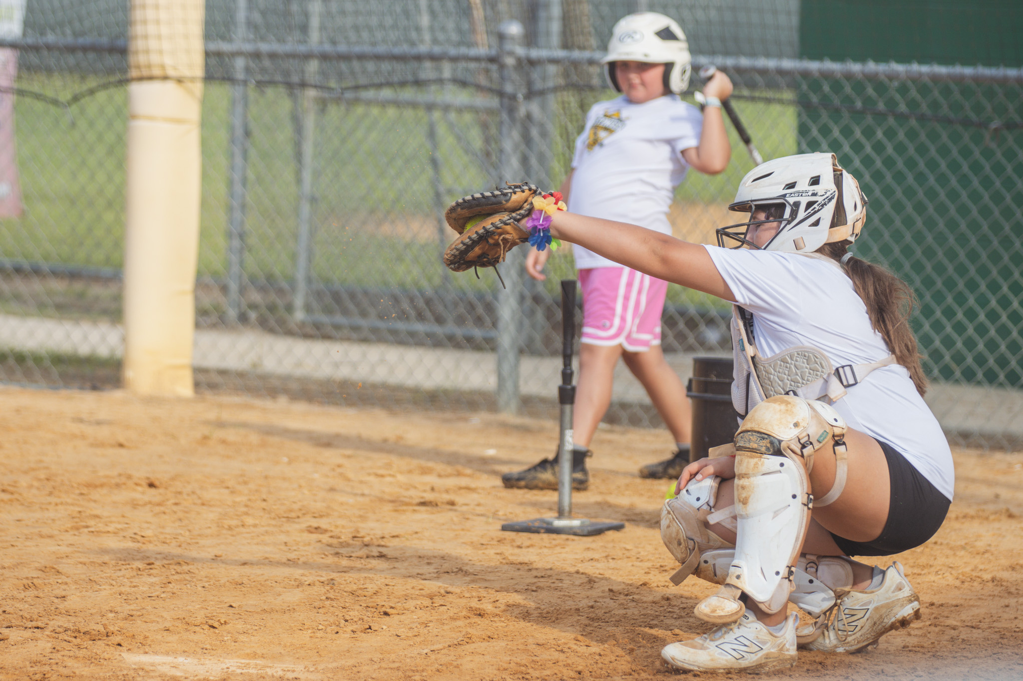 Softball players between the ages of six and 14 participated in the Yulee High School Softball Camp this week at the Yulee Sports Complex. Photo by Ashley Chandler/News-Leader