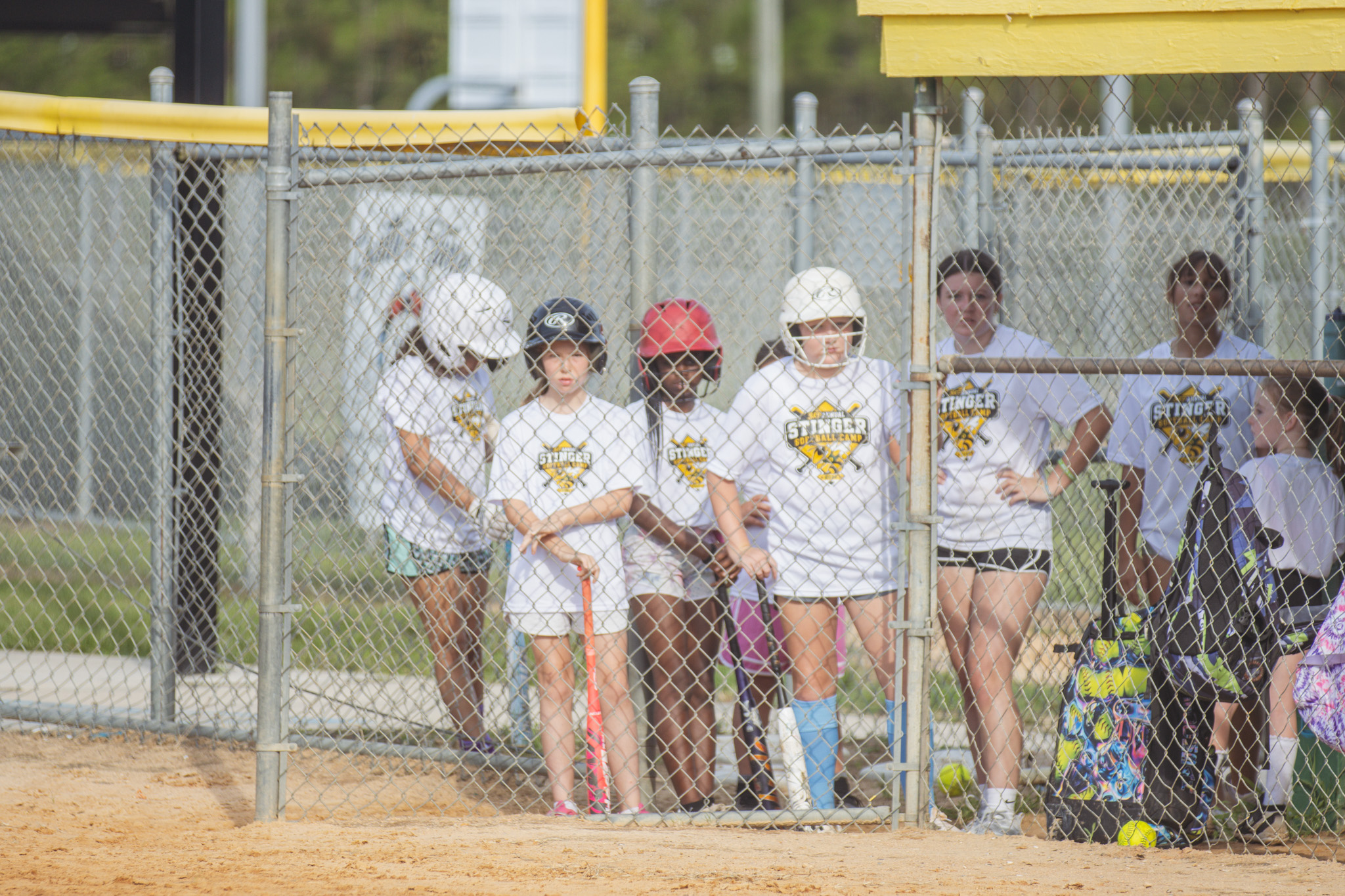 Softball players between the ages of six and 14 participated in the Yulee High School Softball Camp this week at the Yulee Sports Complex. Photo by Ashley Chandler/News-Leader