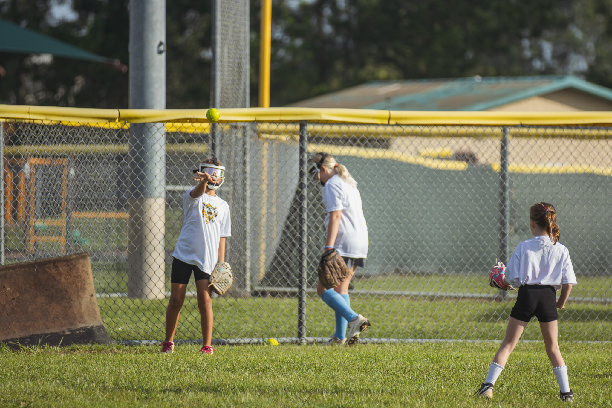 Softball players between the ages of six and 14 participated in the Yulee High School Softball Camp this week at the Yulee Sports Complex. Photo by Ashley Chandler/News-Leader