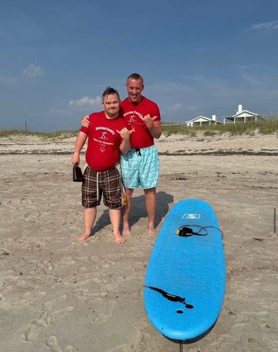 The Nassau County Special Olympics Surf Team members at in Fernandina Beach. Submitted photo