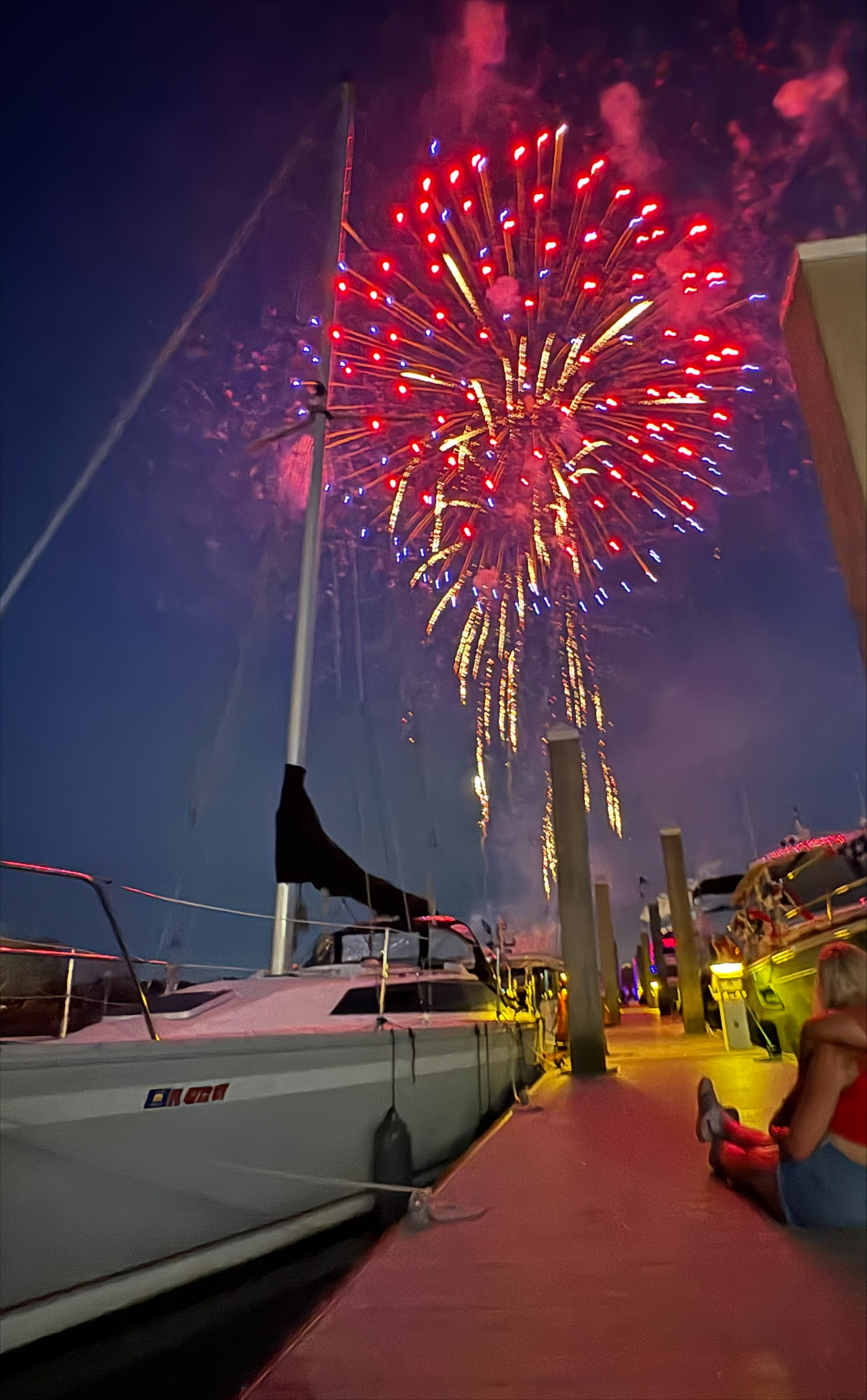 Residents and visitors gather downtown to watch the fireworks downtown Fernandina Beach on the Fourth of July. Marisa DeMar/News-Leader